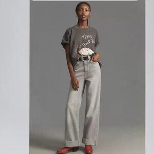 ANTHROPOLOGIE PILCRO The Austyn High Rise Wide Leg Cuffed Jean 26